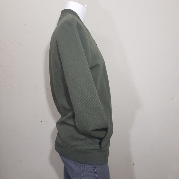 Alcott men zip up sweater military green size L - Picture 3 of 8